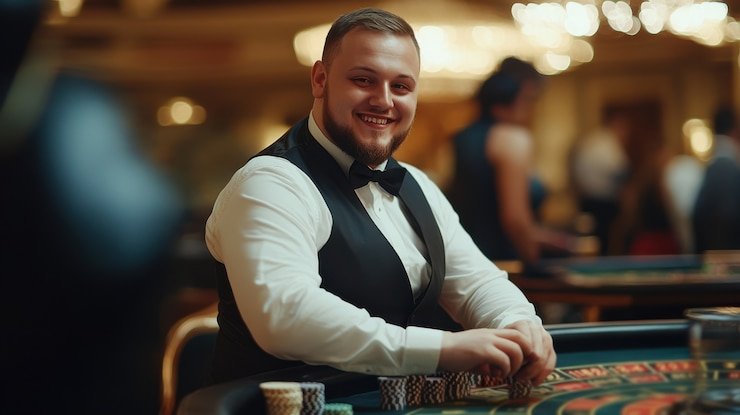 Antarmuka Dream Gaming dengan dealer langsung di studio profesional
